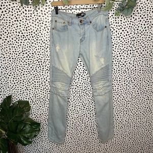 🌙RSQ Light wash Seattle skinny tapered moto jeans